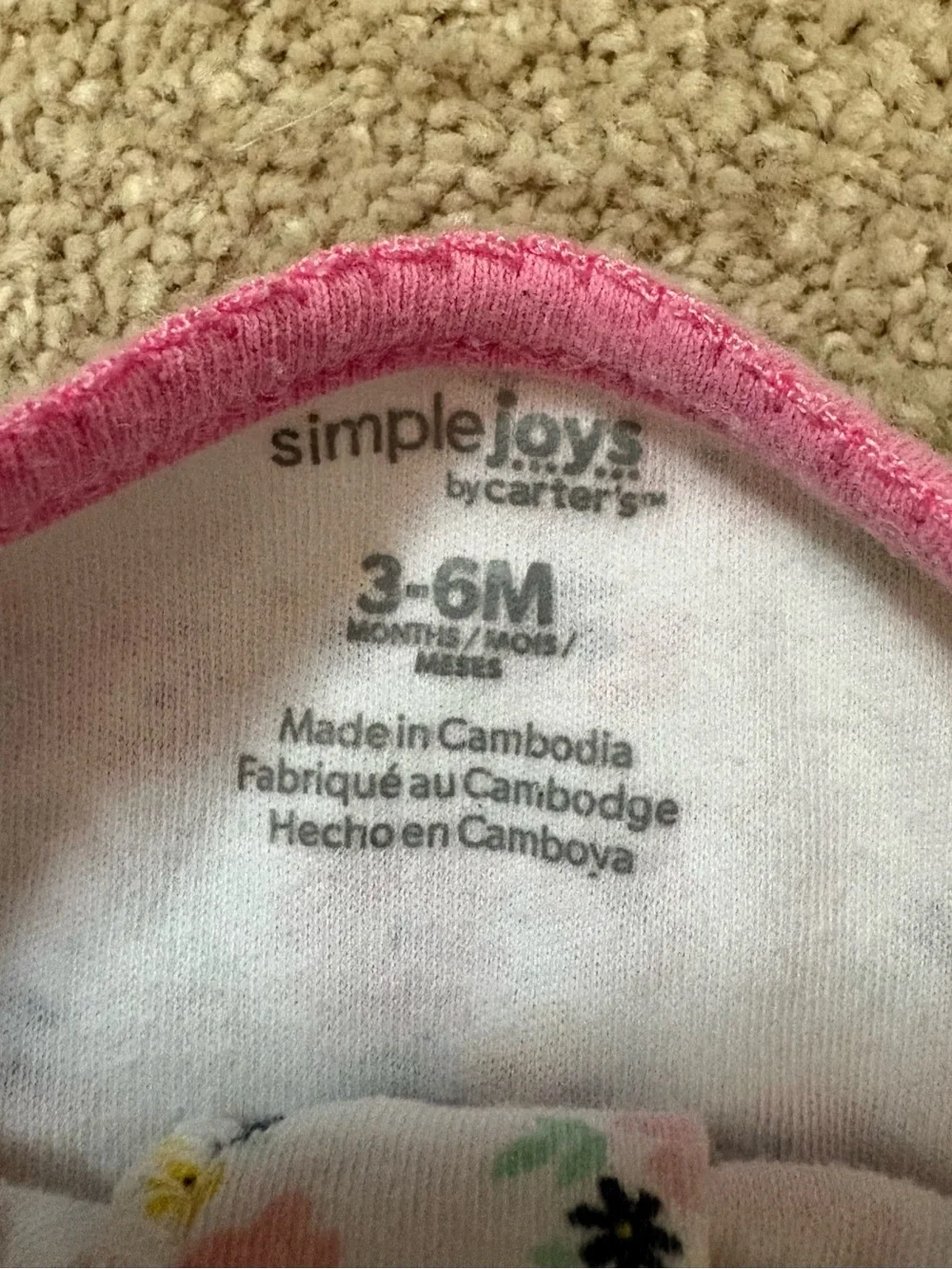 Baby girl 3-6 month zipper sleepers footie pajamas bundle